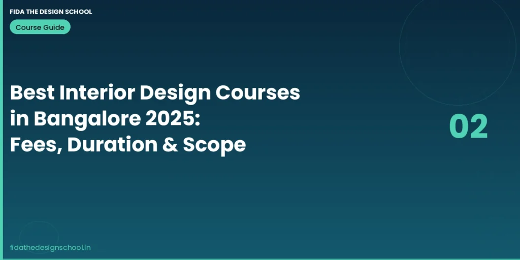 Best interior design courses in Bangalore 2025 – fees, duration and scope at FIDA