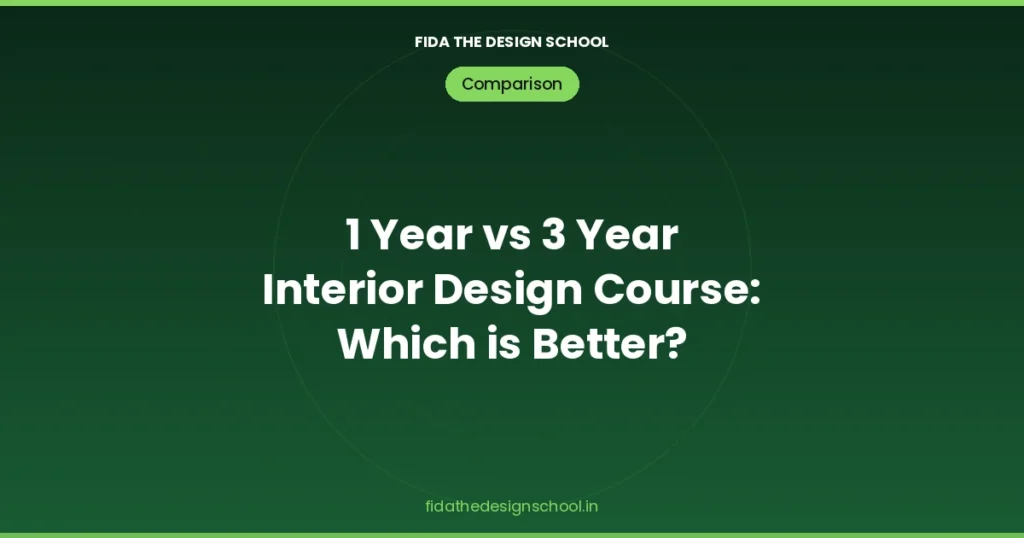 1 year vs 3 year interior design course which is better for your career – FIDA Bangalore