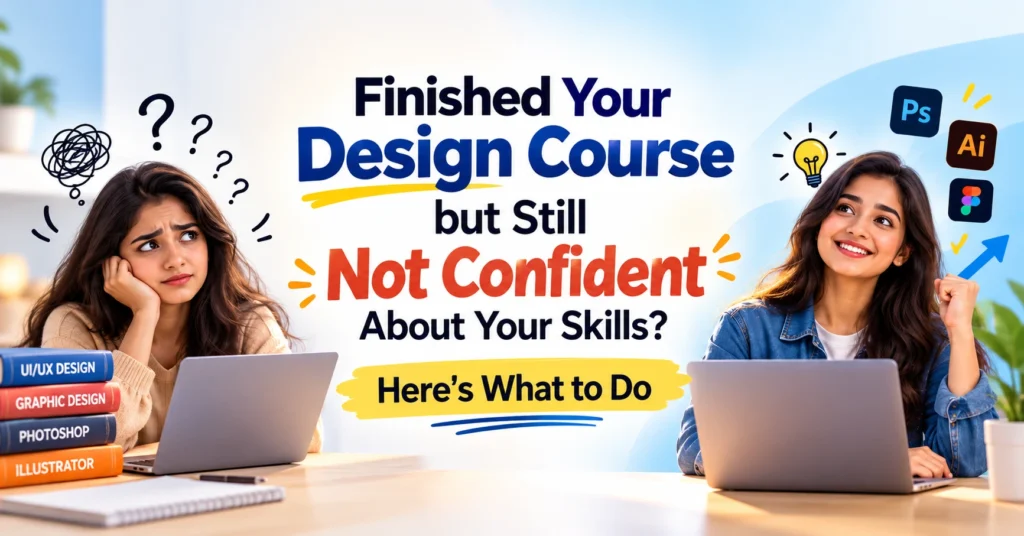 Design course graduate struggling with confidence and improving design skills.